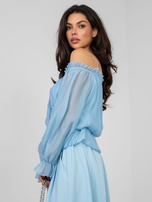 Jasnoniebieska bluzka hiszpanka z gumką RUE PARIS