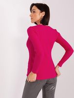 Hurt Fuksjowa bluzka z ozdobnymi guzikami BASIC FEEL GOOD