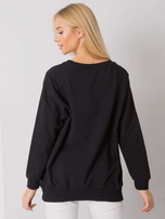 Czarna bluza damska z napisem Newcastle RUE PARIS