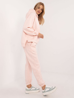 Hurt Jasnoróżowy melanżowy komplet basic z ociepleniem