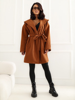 Light brown coat with button closure RUE PARIS.