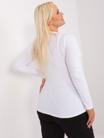 Hurt Biała bluzka plus size z długim rękawem