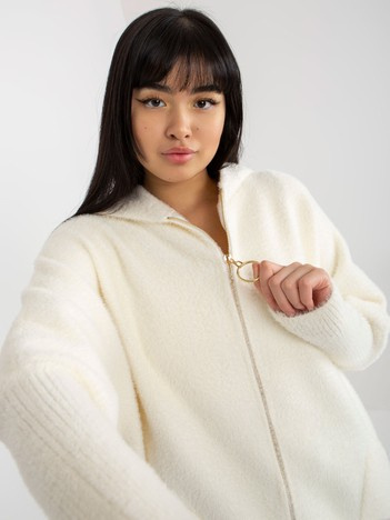 Hurtownia Ecru damski płaszcz alpaka z dodatkiem wełny