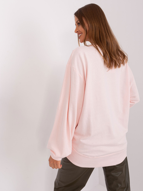Hurtownia Jasnoróżowa szeroka bluza damska