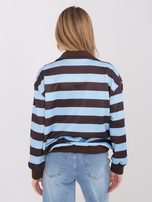 Jasnoniebieska bluza z suwakiem przy dekolcie