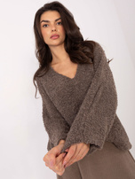 Fango sweter boucle z domieszka wełny