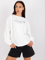 Ecru Sweatshirt ohne Kapuze mit dem Schriftzug Miley.
