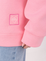 Pastelowa różowa bluza oversize bez kaptura RUE PARIS 