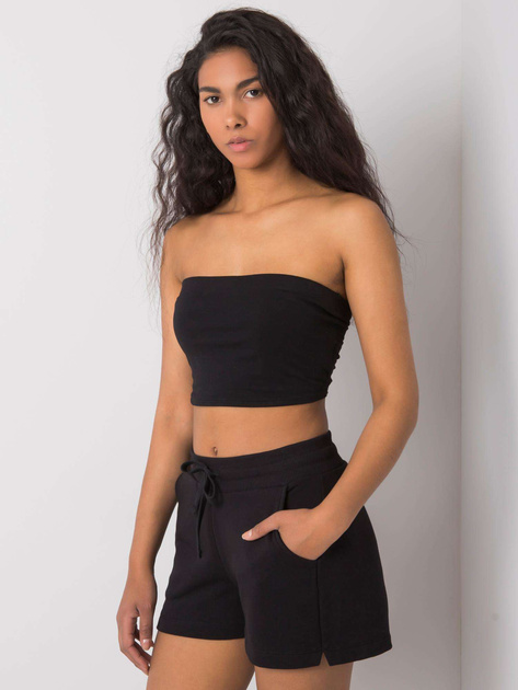 Czarne szorty bawełniane Anastasie FOR FITNESS