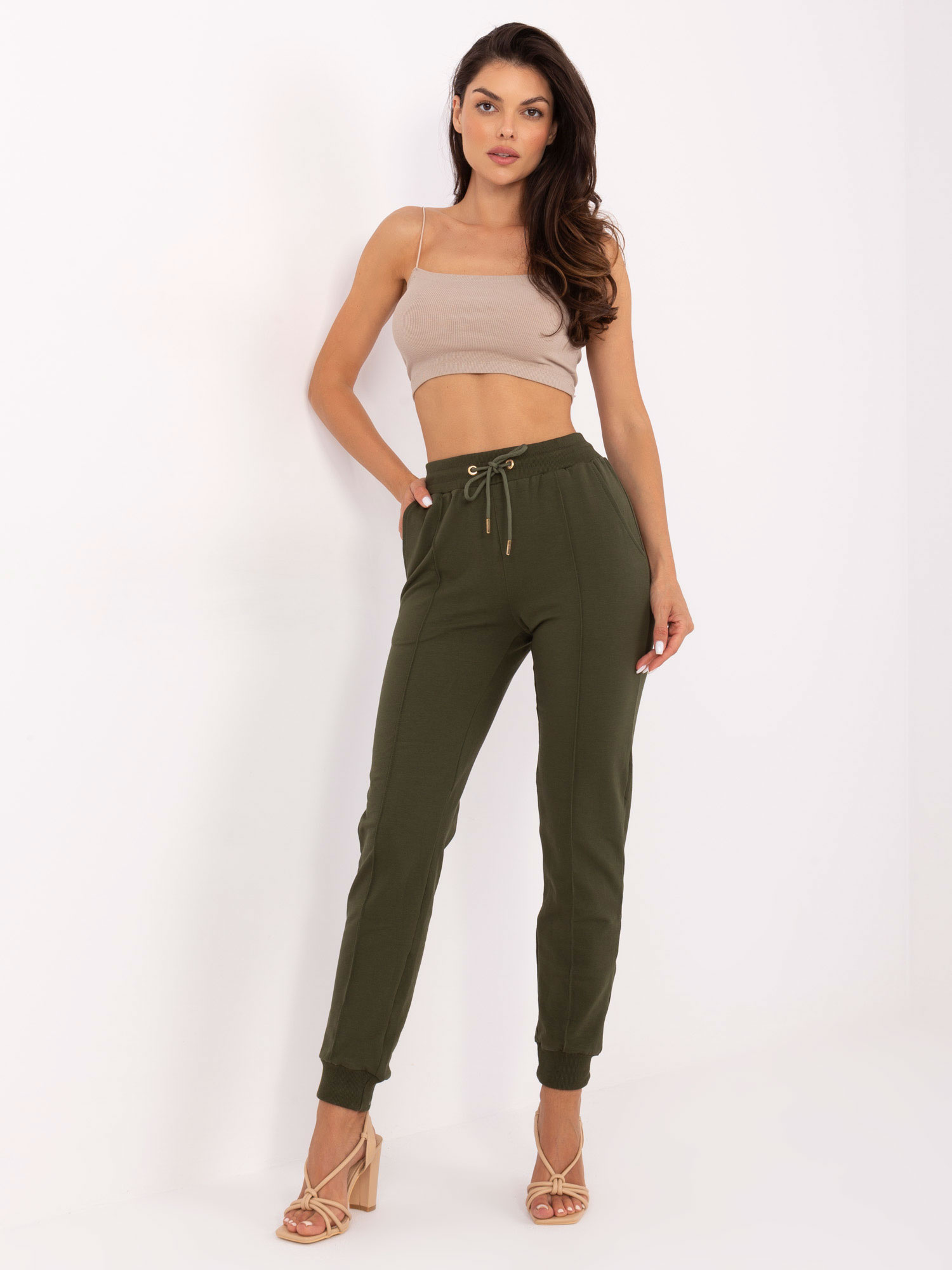 Spodnie dresowe khaki