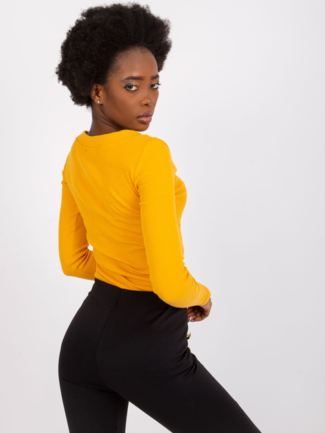 Jasnopomarańczowa bluzka w prążek Tracy RUE PARIS