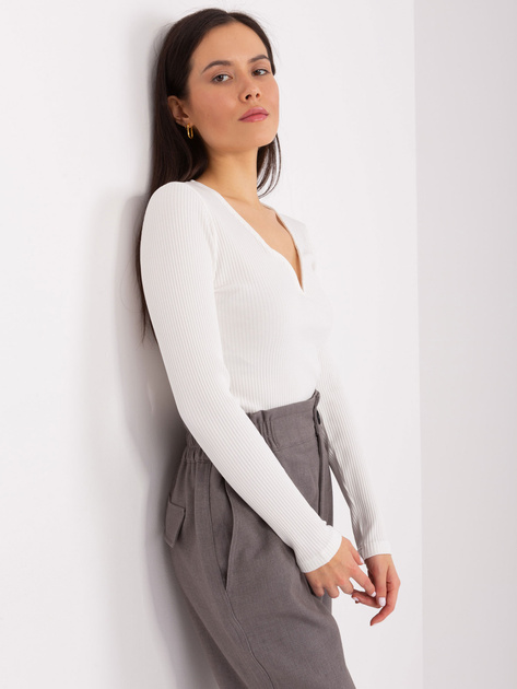 Hurt Ecru codzienna bluzka w prążek BASIC FEEL GOOD