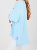 Jasnoniebieska koszula oversize z rozcięciami