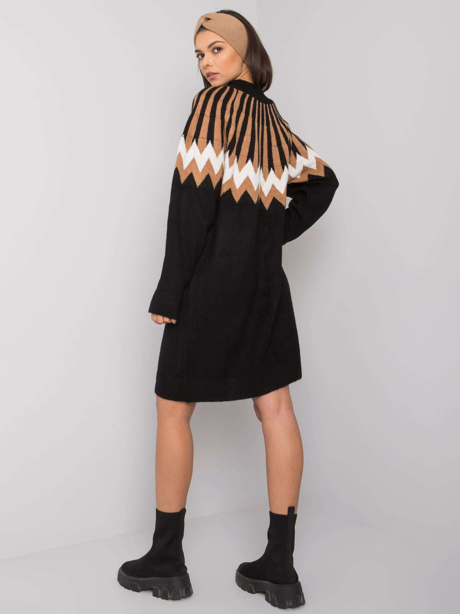 Black Loose Knitted Dress Shereen RUE PARIS