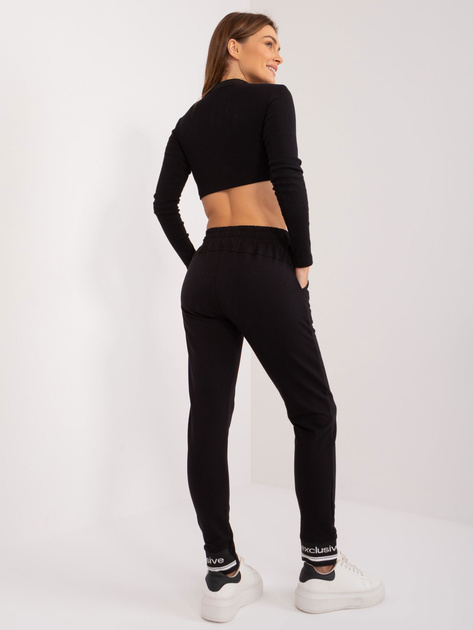 Hurt Czarne dresowe spodnie z ozdobnymi ściągaczami