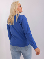 Hurt Ciemnoniebieska bluzka plus size z długim rękawem