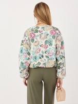 Zielona przejściowa kurtka typu balloon