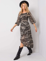 Czarno-beżowa sukienka Ines OCH BELLA