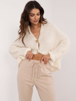 Hurtownia Beżowe proste spodnie z dżetami