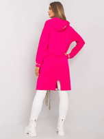 Fuksjowa długa bluza na suwak Ermelinde