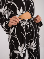 Hurt Czarno-biały dwuczęściowy komplet letni z nadrukiem