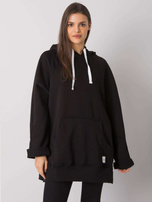 Črna kangaroo bluza Arno RUE PARIS.