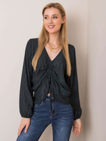 Ricarda's dark green blouse