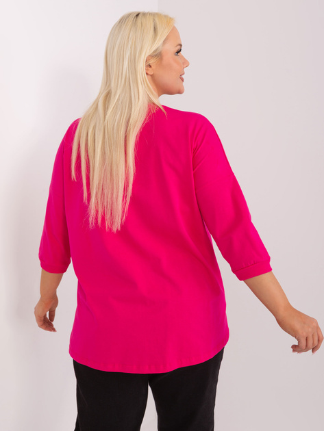 Hurt Ecru bawełniana bluzka plus size z aplikacją