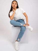 Ecru t-shirt damski z bawełny Honorine MAYFLIES