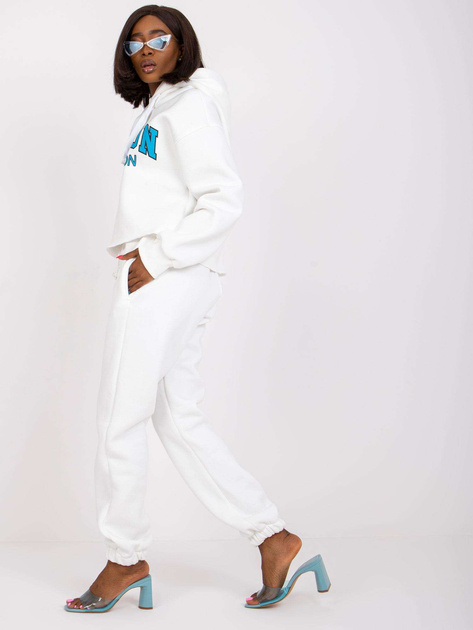Ecru komplet dresowy z nadrukiem Laraina