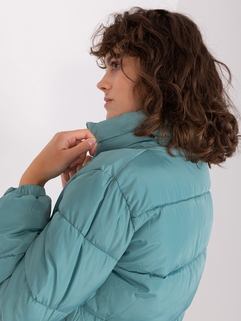 Hurt Turkusowa krótka kurtka zimowa