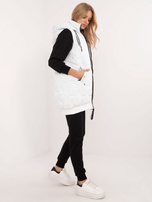 Hurtownia Biała kamizelka z odpinanym kapturem