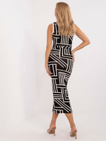 Hurt Czarna midi sukienka dopasowana bez rękawów