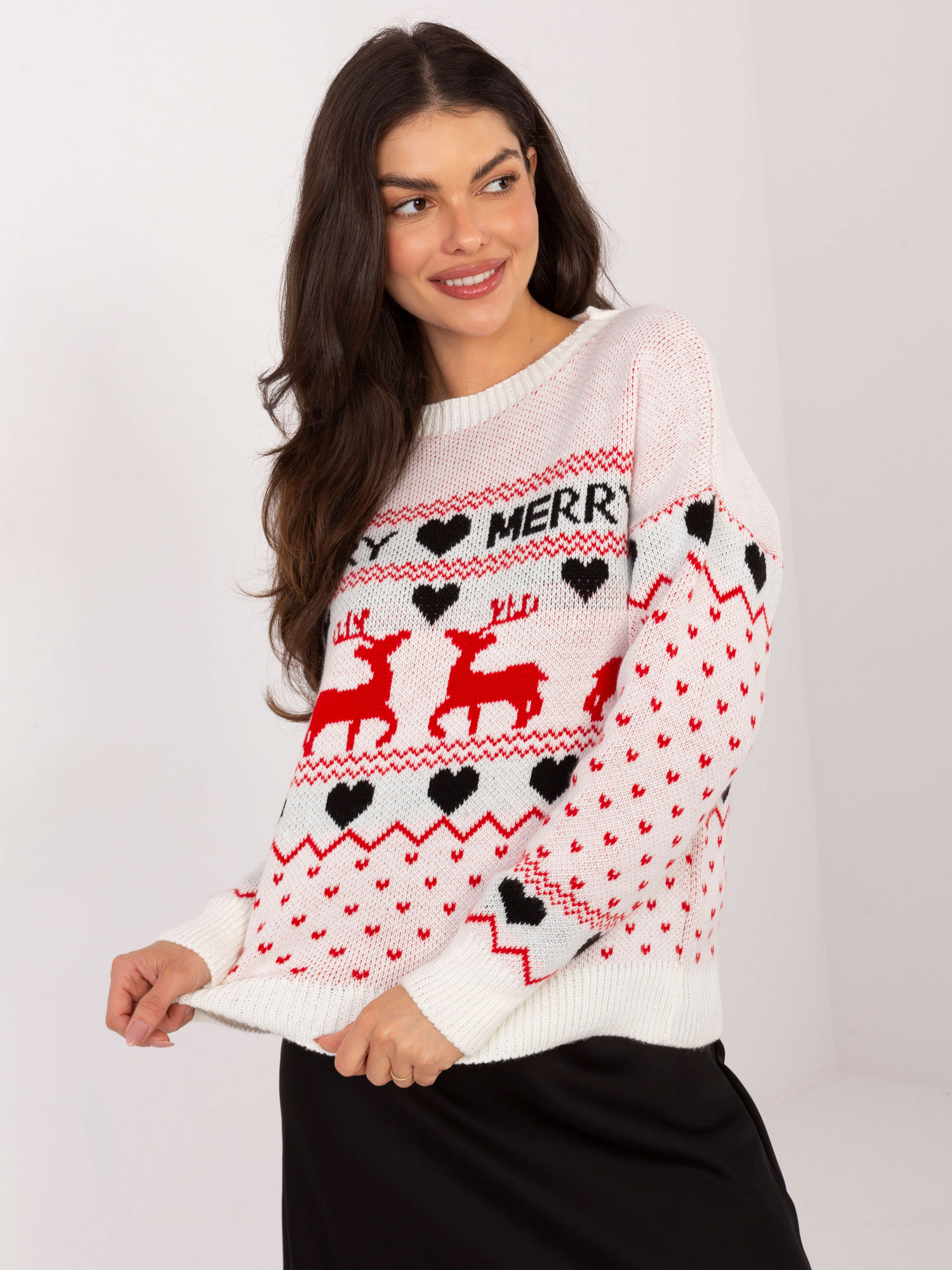 Sweter ecru