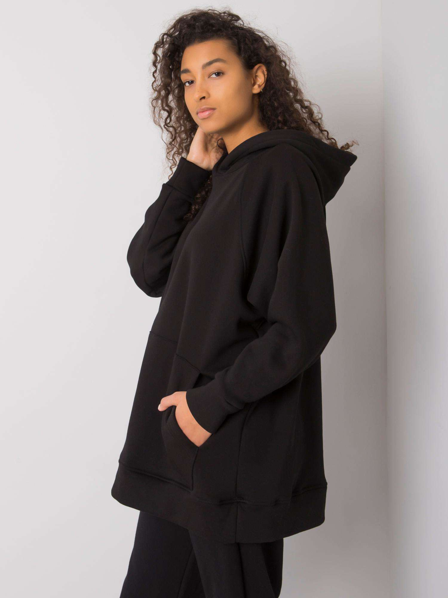 Black kangaroo sweatshirt for women Selita