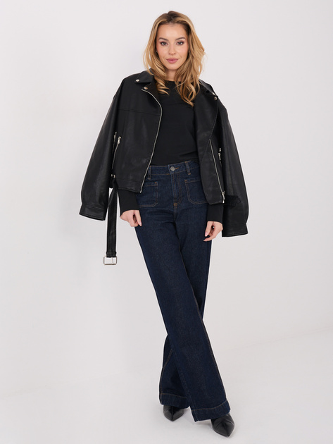 Czarna damska bluzka basic z bawełny