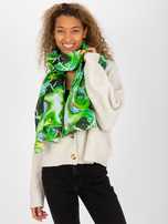 Hurtownia online Zielona bawełniana chusta z motywem 