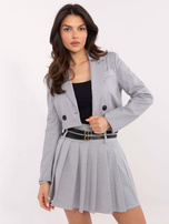 Hurt Szara marynarka damska z zapięciem na guzik