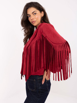 Czerwona kowbojska kurtka bez zapięcia RUE PARIS