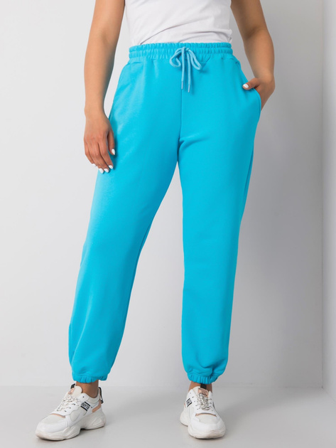 Niebieskie spodnie dresowe plus size basic Ainhoa