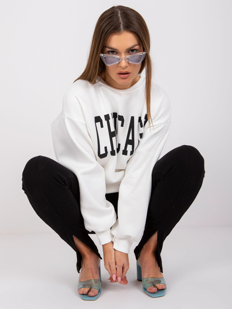 Biała bluza dresowa z napisem Madera