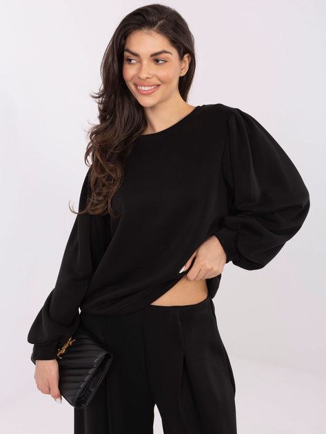 Czarna bluza oversize z domieszką modalu