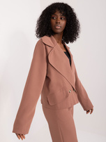 Hurt Brązowa elegancka marynarka od garnituru