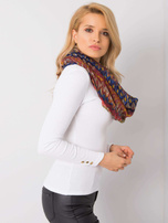 Kobaltowo-bordowa chusta