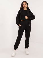 Hurt Czarny trzyczęściowy komplet dresowy z ociepleniem