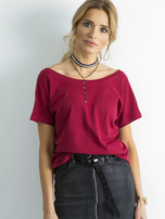 Bordeauxfarbenes T-Shirt Fire.