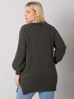 Ciemna khaki gładka bluza plus size Toledo
