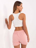 Ecru prążkowany crop top RUE PARIS