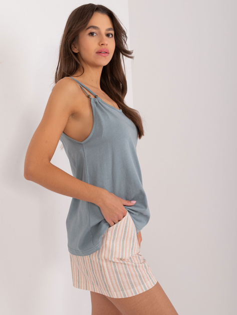 Hurtownia Khaki dwuczęściowa piżama z luźnym topem