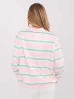 Jasnoróżowa damska bluza z kołnierzykiem